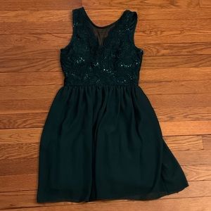Flowy teal dress